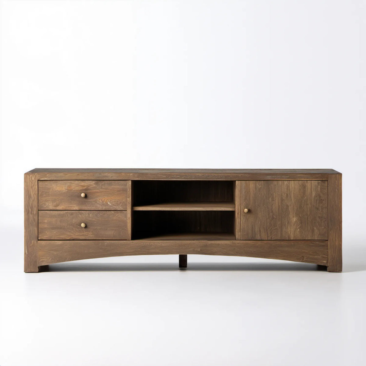 Brązowa szafka RTV z litego drewna mango 160 x 45 x 60 cm