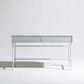 Białe metalowe biurko z 2 szufladami, 120 x 60 x 75 cm