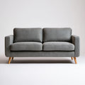 Dwuosobowa sofa skandynawska szara 160 × 85 × 85 cm z tapicerką z mikrofibry